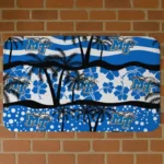 Middle Tennessee Blue Raiders Palm Silhouette Blue Black Doormat