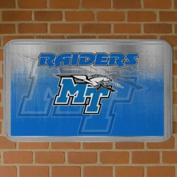 Middle Tennessee Blue Raiders Pixel Blur Blue Doormat