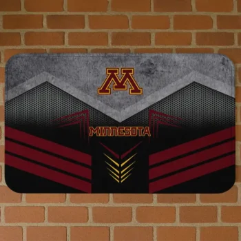 Minnesota Golden Gophers Chevron Points Maroon Black Doormat