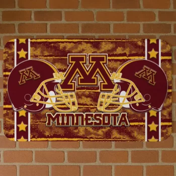 Minnesota Golden Gophers Helmet Illustration Maroon Doormat