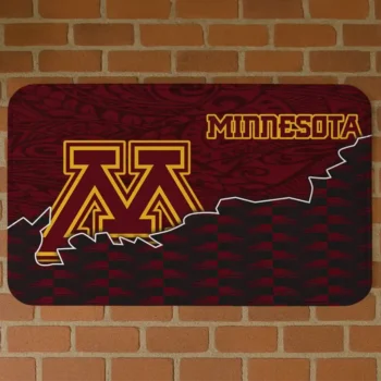 Minnesota Golden Gophers Tribal Detailing Maroon Black Doormat