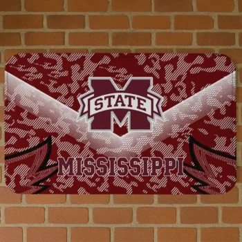 Mississippi State Bulldogs Layered Lines Maroon Doormat