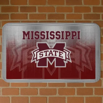 Mississippi State Bulldogs Pixel Blur Maroon Doormat
