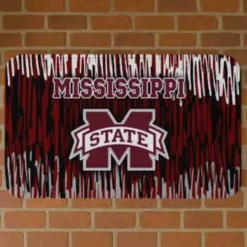 Mississippi State Bulldogs Vertical Flow Maroon Doormat