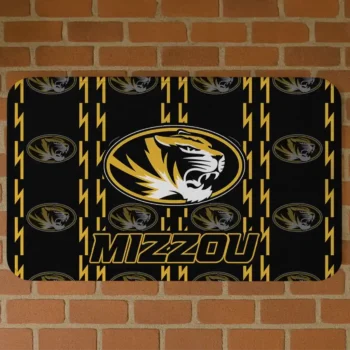Missouri Tigers Bolt Row Black Doormat