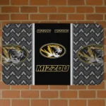 Missouri Tigers Chevron Stack Black Doormat