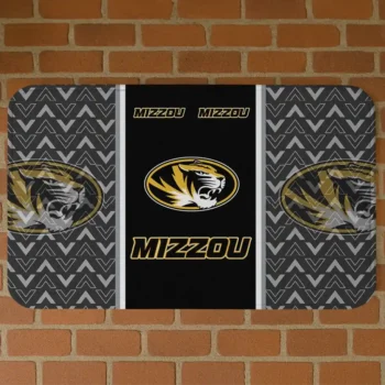 Missouri Tigers Chevron Stack Black Doormat