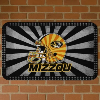 Missouri Tigers Helmet Centerpiece Black Doormat