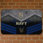 Navy Midshipmen Chevron Points Blue Black Doormat