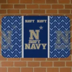 Navy Midshipmen Chevron Stack Blue Doormat