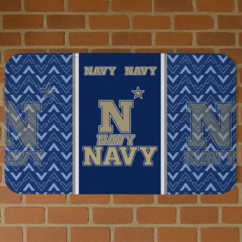 Navy Midshipmen Chevron Stack Blue Doormat