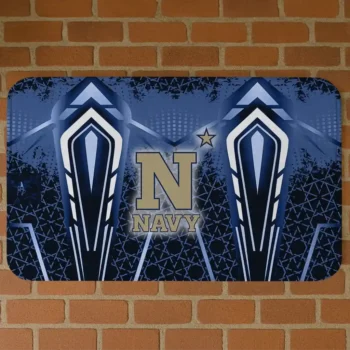 Navy Midshipmen Graphic Stripes Blue Doormat