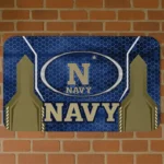 Navy Midshipmen Hexagon Oval Blue Doormat