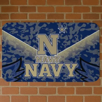 Navy Midshipmen Layered Lines Blue Doormat