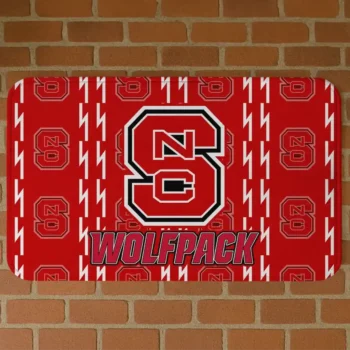 NC State Wolfpack Bolt Row Red Doormat