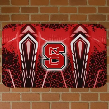 NC State Wolfpack Graphic Stripes Red Doormat