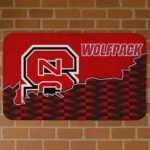 NC State Wolfpack Tribal Detailing Red Black Doormat