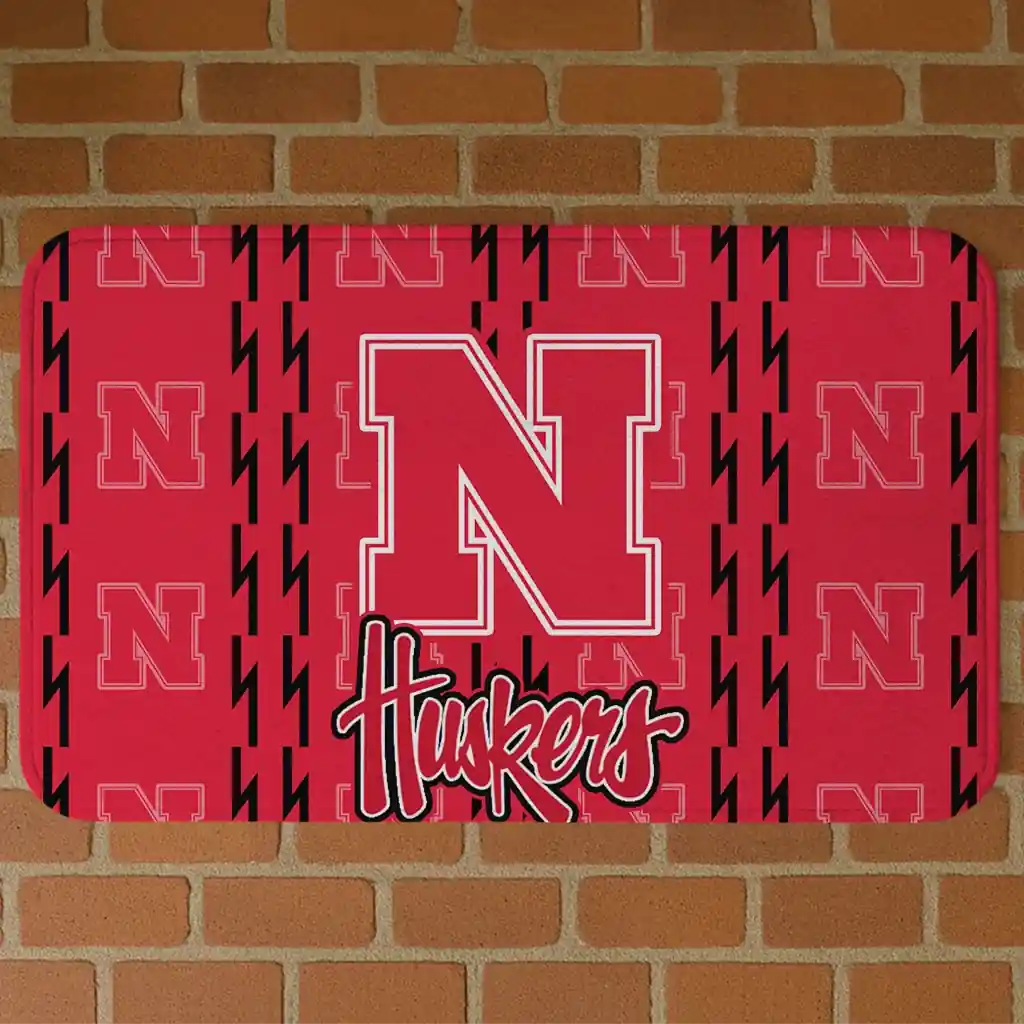 nebraska-cornhuskers-bolt-row-red-doormat-best-selling.webp nebraska cornhuskers bolt row red doormat best selling