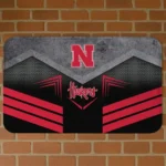 nebraska-cornhuskers-chevron-points-red-black-doormat-best-selling.webp