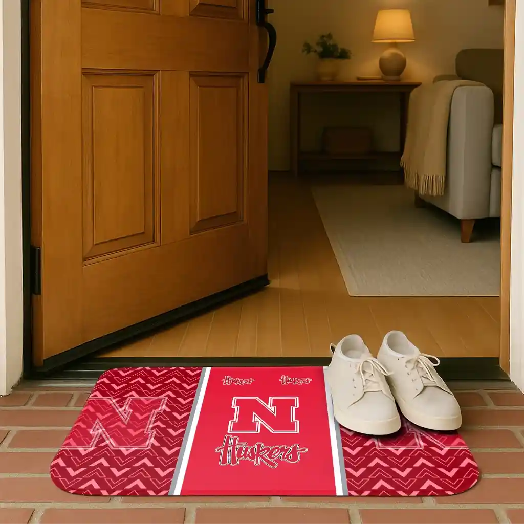 nebraska-cornhuskers-chevron-stack-red-doormat-fashion-forward.webp