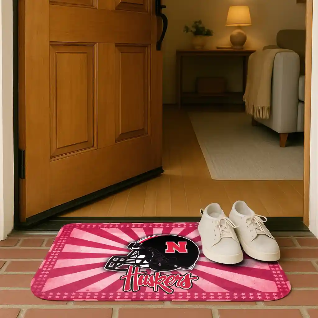 nebraska-cornhuskers-helmet-centerpiece-red-doormat-fashion-forward.webp