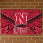 Nebraska Cornhuskers Layered Lines Red Doormat