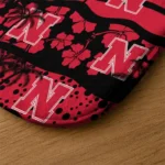 nebraska-cornhuskers-palm-silhouette-red-black-doormat-best-selling.webp