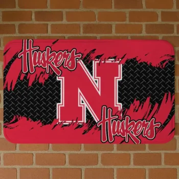 Nebraska Cornhuskers Plate Rip Red Doormat