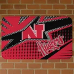 nebraska-cornhuskers-sharp-flash-red-doormat-best-selling.webp