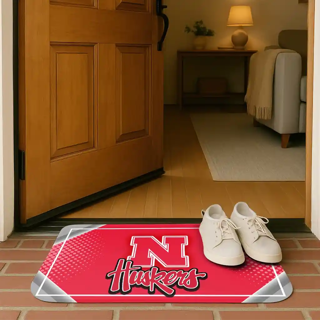nebraska-cornhuskers-silver-halftone-red-doormat-fashion-forward.webp