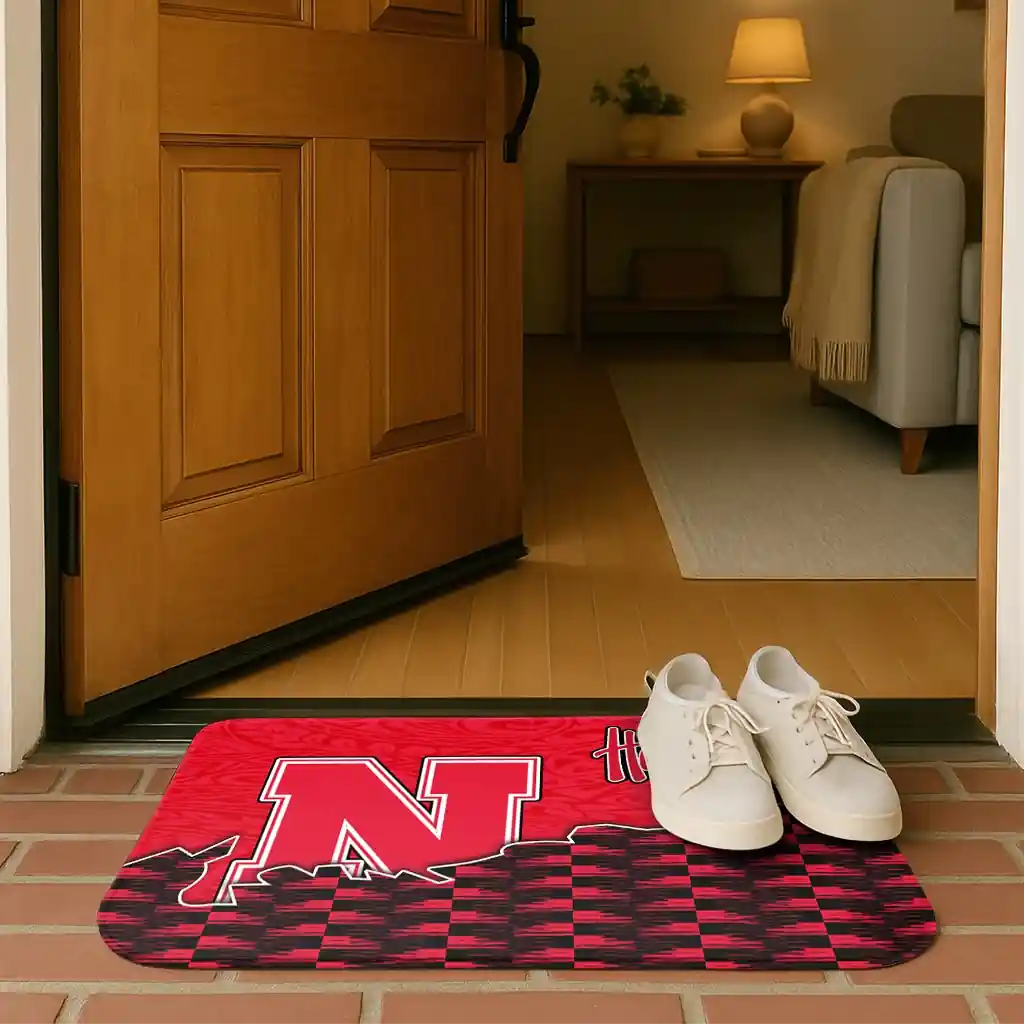 nebraska-cornhuskers-tribal-detailing-red-black-doormat-fashion-forward.webp