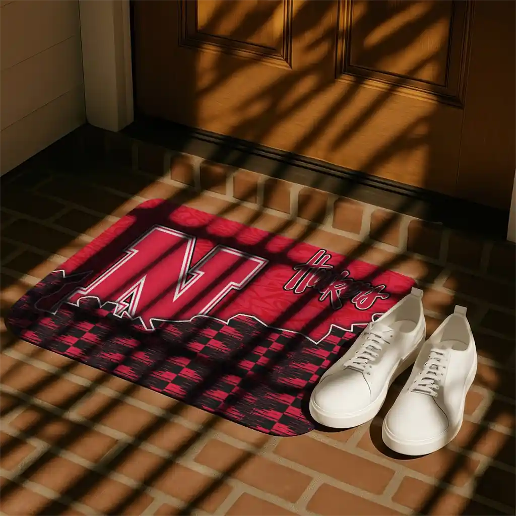 nebraska-cornhuskers-tribal-detailing-red-black-doormat-trendy.webp