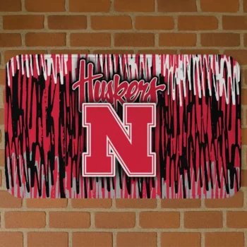 Nebraska Cornhuskers Vertical Flow Red Doormat