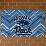 Nevada Wolf Pack Chevron Geometrics Blue Doormat