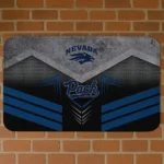 Nevada Wolf Pack Chevron Points Blue Black Doormat