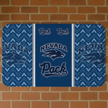 Nevada Wolf Pack Chevron Stack Blue Doormat