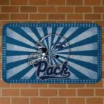Nevada Wolf Pack Helmet Centerpiece Blue Doormat