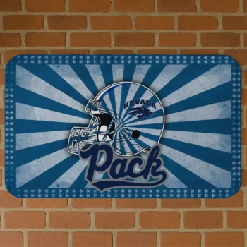 Nevada Wolf Pack Helmet Centerpiece Blue Doormat