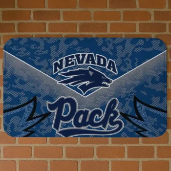 Nevada Wolf Pack Layered Lines Blue Doormat