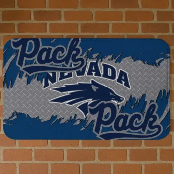 Nevada Wolf Pack Plate Rip Blue Doormat