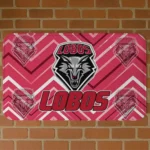 New Mexico Lobos Chevron Geometrics Red Doormat