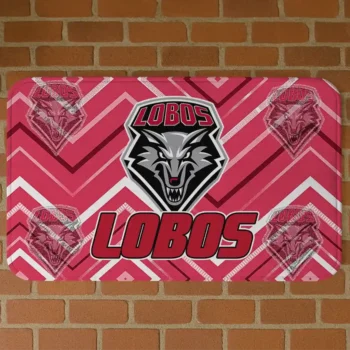 New Mexico Lobos Chevron Geometrics Red Doormat