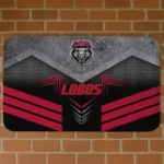 New Mexico Lobos Chevron Points Red Black Doormat
