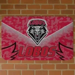 New Mexico Lobos Layered Lines Red Doormat