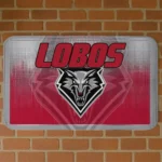 New Mexico Lobos Pixel Blur Red Doormat