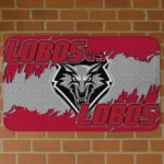 New Mexico Lobos Plate Rip Red Doormat