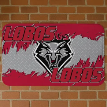 New Mexico Lobos Plate Rip Red Doormat