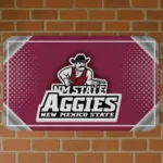 New Mexico State Aggies Silver Halftone Crimson Doormat