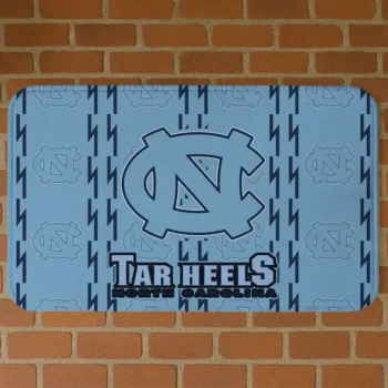 North Carolina Tar Heels Bolt Row Light Blue Doormat