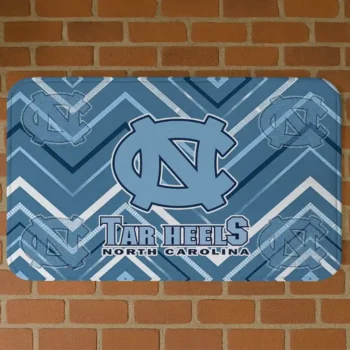 North Carolina Tar Heels Chevron Geometrics Light Blue Doormat